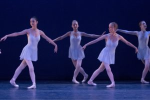 Annie and Hope Garcia (front row) perform during a master's workshop at The Portland Ballet this past August. Both girls enjoy dance for different reasons. Annie loves the challenges of learning new steps, while for Hope, performing for an audience is the "zenith" of it all.