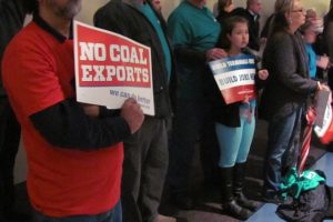 Approximately 850 people on both sides of the coal train issue attended a hearing Wednesday, at Clark College. The Washington Department of Ecology and the U.S. Army Corps of Engineers are conducting an environmental impact statements process for a proposed terminal project in Whatcom County.