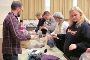 Volunteers at Bethel Community Church put together "blessings bags" of toiletries and non-perishable food for homeless individuals. The bags will be distributed during the serving of complimentary "Refuel Fridays," dinners, starting Jan. 2, from 4 to 5 p.m., in the Washougal Community Center. The effort to help the under served involves local churches, the city of Washougal, the Washougal School District, non-profit organizations and the Inter-Faith Treasure House.