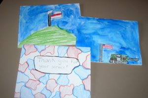 Cape Horn-Skye students created more than 150 handmade cards for Columbia Gorge-area residents serving overseas in the U.S. military. The Happy New Year cards will be sent in January.