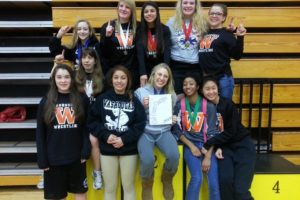 The Washougal girls wrestling team captured the Clark County team championship for the second year in a row Saturday, at Skyview High School.