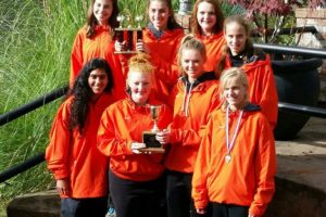 The Washougal High School girls cross country team took third place at the district meet Saturday, on the Lewis River Golf Course, in Woodland, to qualify for state.