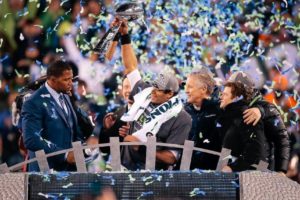 The Seattle Seahawks are bringing the Vince Lombardi trophy to the Oregon Historical Society Museum, in Portland, Ore., Thursday, Big Al's bowling alley, in Vancouver, Friday and Doc Harris Stadium, in Camas, Saturday.