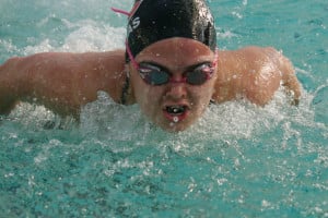 Corinne Bintz is coming back strong from a labral tear in her shoulder. The Camas High School senior posted one of her best times in the 200-meter individual medley Wednesday, at LaCamas Swim & Sport. She earned second place in 2:44.07.