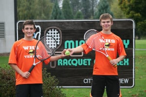 Santiago Altieri and Christian Rambousek captured the 2A sub-district tennis doubles championship for Washougal Saturday, at the Mint Valley Racquet Complex in Longview.