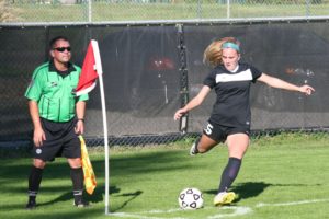 Katie Boon scored the winning goal for Washougal during the final minute of a district playoff game against R.A. Long Nov. 3. A corner kick by Boon led to the only goal for the Panthers Thursday. They lost to Black Hills on PKs.