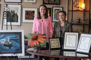 Camas students Carly Pinch (left) and Tara Hansen (right) will have their artwork featured at the Camas Gallery this month. An artists' reception will be held as part of First Friday, from 5 to 8 p.m.