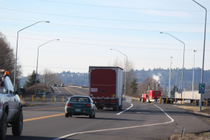 The intersection of State Route 14 and 32nd Street, in Washougal is one of the locations being considered for a roundabout. The Washougal City Council will ask the state legislature if the $7.5 million allocated for a 27th Street extension and rail overpass project could instead be used for SR-14 improvements. The project could include a roundabout at SR-14 and 15th Street. City and Port of Camas-Washougal representatives plan to meet with legislators this week in Olympia.