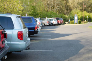 The parking lot at the north end of the Heritage Trail filled up quickly on Monday afternoon, when the clouds dissipated and the sun began to shine. The city of Camas plans to begin construction on a parking lot expansion project later this year.