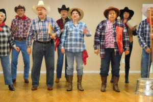 The Va Va Voom senior theater troupe is preparing for its spring musical, Hee Haw, an original script by founder Harriet Walker. The show will run Wednesday, May 11 through Saturday, May 14.