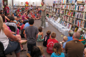 The annual summer reading program events draw many youngsters to the Washougal Community Library. Supporters have been working for several years to raise funding for a new, larger facility. The effort recently got a boost when the Fort Vancouver Regional Library Board decided to budget an additional $225,803 to the effort. (Post-Record file photo)