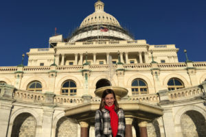 Paige Maas, a Jemtegaard Middle School sixth-grader, stands in front of the U.S. Capitol Building during a diabetes research advocacy trip to Washington, D.C. recently. Maas has been living with Type 1 diabetes for five years.