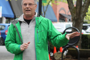 Randy Curtis, pictured above during an event in downtown Camas in April 2014, has been named the 2016 Citizen of the Year by the Camas-Washougal Chamber of Commerce. He has been an active member of the Camas-Washougal communities since moving to the area from Salem, Oregon, in 2009. (Post-Record file photo)