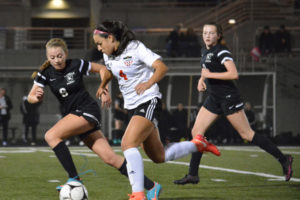 Maddie Kemp scored three more goals in a 4-0 victory for the Papermakers against Kamiak Nov. 9, at Doc Harris Stadium. She is up to 30 goals this season, including nine in the playoffs. 