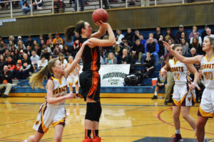 Beyonce Bea scored 14 points and grabbed 16 rebounds for Washougal Saturday, before fouling out in the third quarter of the 2A state girls regional basketball game, at Rogers High School in Puyallup. White River won 66-53. Washougal must win its next two games at the Yakima Sun Dome to get an opportunity to play for a trophy.