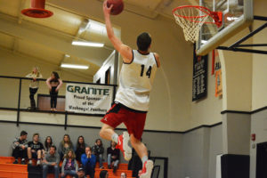 Thanks to a growth spurt after high school, Michael McElory can dunk a basketball. The 21-year-old showed plenty of range and agility during the Washougal High School alumni game Friday, in the Joe Brown Gymnasium. 