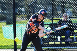 Paige Forsberg had a perfect day on the softball diamond for Washougal. The Panther went 6-for-6 at the plate with 7 RBI. She also pitched three scoreless innnings of relief, and struck out the last three Hudson's Bay Eagles in the game.