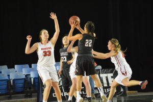 The Camas High School girls basketball team stepped up to Eastlake and defeated the Wolves 44-35 Wednesday, at the Tacoma Dome. 