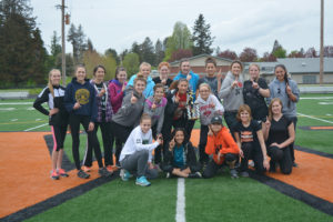 The Washougal High School girls track and field team earned 134 points to clinch first place at the Panther Twilight meet Friday, at Fishback Stadium.