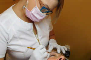 Above: Darlynn Taylor, manager of Washougal's Glo Beauty Lounge, provides microblading services. Microblading is a semi-permanent cosmetic procedure that can restore the appearance of eyebrows. Taylor, former owner of The Diva Den in Washougal and Camas, also is a nail technician who provides permanent makeup and spray tanning services. 