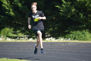 Sam Geiger looks forward to making his brother, mother and father proud as a runner for Camas High School this fall. The 14-year-old set personal best times in the 800- and 1,600-meter races at the Portland Track Festival.
