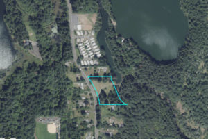 A map showing where the 2.7-acre open space property sits near Round Lake and Lacamas  Creek. A developer — who was also a city councilor — hoped city leaders would agree to sell him the land and change the zoning to accommodate a proposed, 81-unit senior living development with an attached 48-bed memory care facility and possible 32,626-square-foot underground parking garage. After citizens protested, the city said this week that it was halting the proposal and would keep the parks land as publicly owned open space. (Contributed photo courtesy of city of Camas)