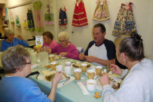 More than 150 area residents feasted on sausage and mashed potatoes with sausage gravy, green beans, cole slaw and cake during the 29th annual Groundhog Dinner, Feb. 3, at Washougal United Methodist Church. The event raised $230 for the Inter-Faith Treasure House, which provides food, clothing and emergency assistance to families in crisis in the Camas-Washougal area. Other dinner proceeds will benefit church missions, including its "Dress a Girl Around the World" project, which involves sending handcrafted dresses to locations such as Uganda. (Dawn Feldhaus/Post-Record)