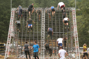 One of countless obstacles on the 3.5 mile Spartan race course at Washougal MX Park.