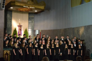 Camas High School's Select Vocal Ensemble performs at the Grotto in Portland in December 2017. (Contributed photo courtesy of Samantha Holm, Camas High School Select Vocal Ensemble)