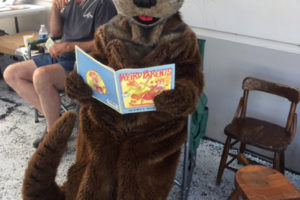 Sophie the Otter made an appearance at the Gorge Kids Fest event, held July 13 at 54-40 Brewing in Washougal. The event, which raised funds for Friends of Washougal Library, featured a book sale drive, carnival games and a performance from Red Yarn, an Oregon-based family folk-song performer and puppeteer. (Contributed photo courtesy of Teri Clohessy)