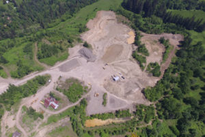 An aerial view of the Washougal quarry, located on Southeast 356th Avenue, in the Columbia River Gorge National Scenic Area. (Contributed photo courtesy of Friends of Columbia Gorge)