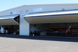 A hangar building at Grove Field hosts the airport's two businesses - FlyCamas Aviation Training Center, which offers high- and low-wing aircraft for flight instruction, scenic tours, discovery flights and rentals for personal use; and Cascadia Cubs, which constructs, repairs and customizes Piper Cub kit aircraft, small planes that are often used for transportation in remote areas of Alaska and Canada. (Doug Flanagan/Post-Record)