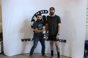 John Watkins (left) and Brian Eayrs are co-owners of Feed Me Fight Me, a fitness apparel company in Washougal. "We're definitely yin and yang and different in a lot of ways," Eayrs said. "It's like, 'This is a Brian problem and that's a John problem. I don't want to do this and you don't want to do that, so let's divide and conquer.'" (Doug Flanagan/Post-Record)