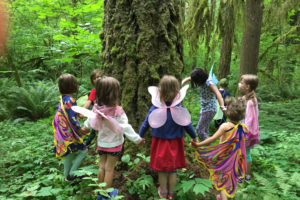 Children play outside at TreeSong Nature Awareness and Retreat Center off Washougal River Road. (Contributed photos courtesy of TreeSong Nature Awareness and Retreat Center)