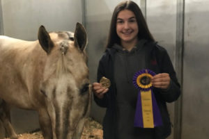 Washougal High School freshman Natalie Bratton won multiple awards at the Washington State Fair in Puyallup, Wash., in late September. Bratton is a new member of the Washougal equestrian team. (Photo courtesy of Teresa Hagg)