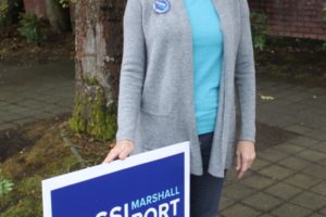 Cassi Marshall has a slim lead in the race for the Port of Camas-Washougal's No. 2 commissioner position.
