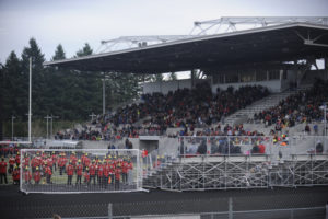 Doc Harris Stadium, seen here during a Camas High School football game in November 2019, is closed pending the installation of a new backup generator, which is set to be delivered in March. (Post-Record file photo)