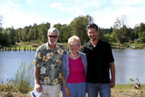 Former Camas mayors Dean Dossett (left), Nan Henriksen (center) and Paul Dennis (right) attend a dedication ceremony for the Washougal River Greenway Trail in 2010. Dossett, who served as Camas' mayor from 1992 to 2002, died at the age of 77 on Jan. 18. (Post-Record file photo)