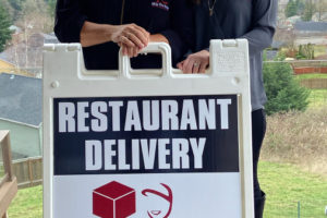 Camas resident Stacie Blomdahl (left) and her daughter, Katie O'Daniel,  of La Center, launched Skip the Trip Delivery, a food delivery business serving Camas-Washougal, in October 2019. (Contributed photo courtesy of Katie O'Daniel)