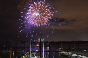 (Contributed photo courtesy of city of Washougal) Fireworks explode during the 2016 Port of Camas-Washougal's annual Fourth of July celebration. The Port has canceled its 2020 spring and summer events, including the Fourth of July fireworks show and concert, due to the ongoing COVID-19 pandemic. 