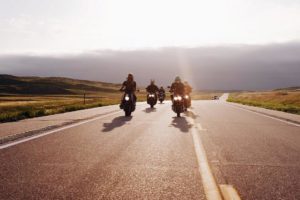 (Contributed photos courtesy of Joe Hammill) The Soldiers of Destiny riders make their way from Florida to Washington on scooters during the filming of the documentary movie 