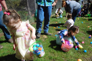 Families enjoy a 2017 Easter egg hunt at Washougal's Hathaway Park. After COVID-19 forced the cancellation of community events in Washougal this spring and summer, city leaders had to get creative. The city's first, virtual Washougal Summer Scavenger Hunt began Aug. 20 and wraps up later this week, with a drive-through prize giveaway from 2 to 4 p.m. Thursday, Aug. 27, at Hathaway Park. (Post-Record file photo)