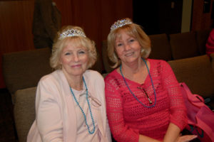 Participants wear their "survivor tiaras" at the 2019 Camas Girls' Night Out, a fundraiser for breast cancer and ovarian cancer support and awareness. This year's event is being held online due to the ongoing COVID-19 pandemic.