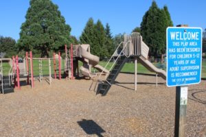 Washougal city leaders said in 2020 that the 23-year-old playground at Hamllik Park is so old, they have trouble finding replacement parts. (Post-Record file photo)