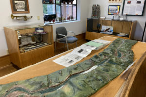 A model of the Columbia River Gorge, created by Discovery High School students, sits on display inside Washougal's Two Rivers Heritage Museum. (Contributed photo courtesy of Two Rivers Heritage Museum)