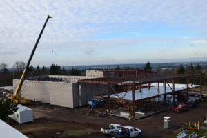 Construction continues on the Camas School District's Discovery High School in 2017. (Photo courtesy of the Camas School District) 