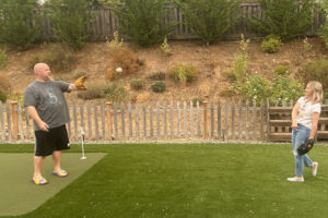 Washougal resident John Scukanec enjoys a game of catch in 2022.