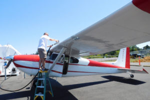 Grove Field Airport has an above-ground fuel tank that provides 24-hour self-serve access to 100 low-lead fuel. (Post-Record file photo)