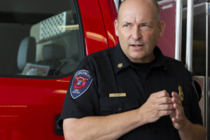 Clark-Cowlitz Fire and Rescue Chief John Nohr reflects on the events of Sept. 11, 2001, during an interview at Fire Station 21 in Ridgefield, on Tuesday, Aug. 31, 2021.