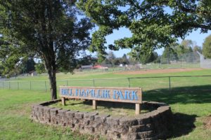A sign welcomes visitors to Hamllik Park in Washougal in March 2021. Washougal recently received a $100,000 grant to upgrade Hamllik, one of the city's oldest parks. (Doug Flanagan/Post-Record)